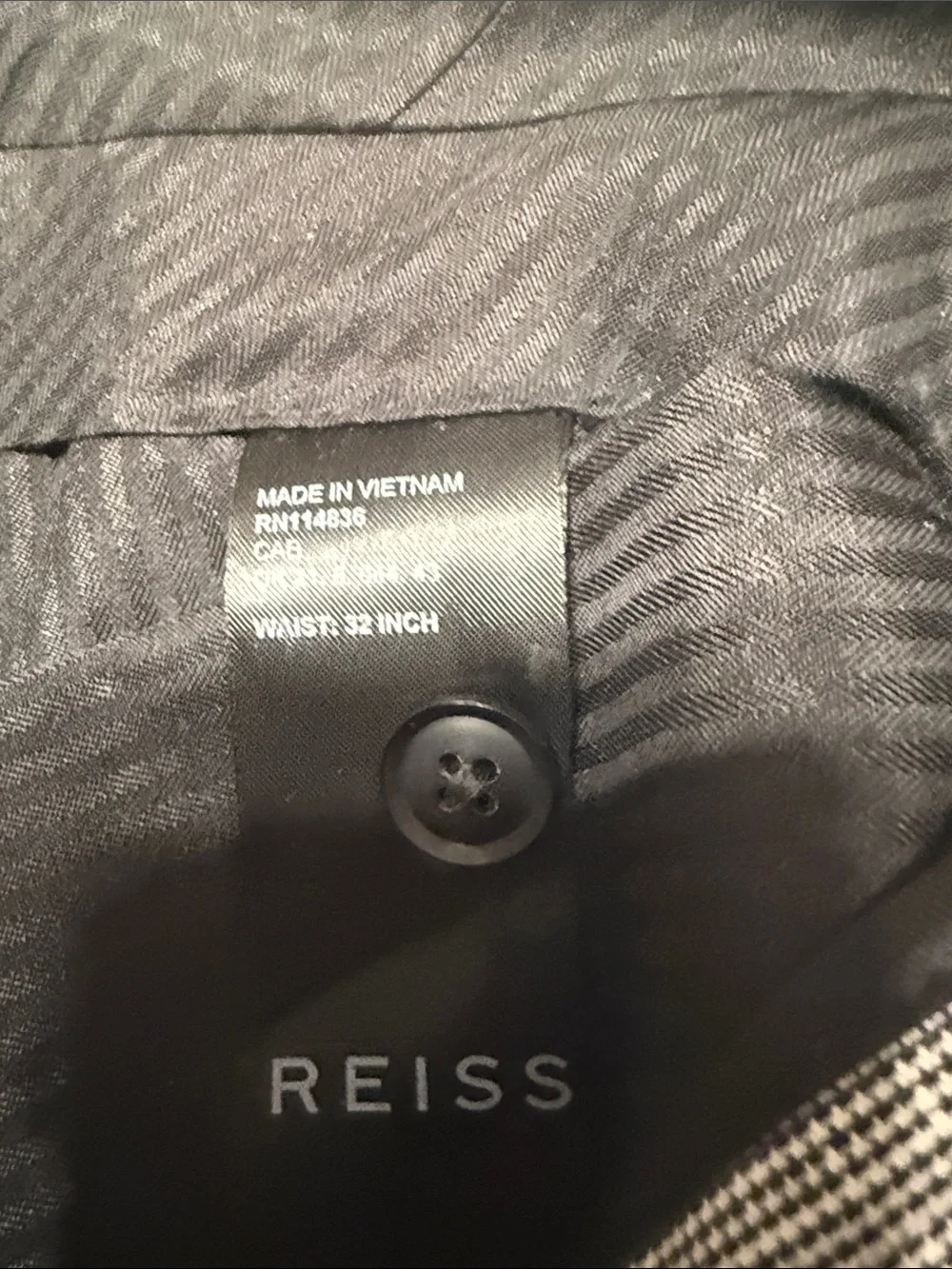 Reiss Light Gray Double-Breasted Textured Suit Blazer